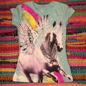 Girls unicorn glitter shirt